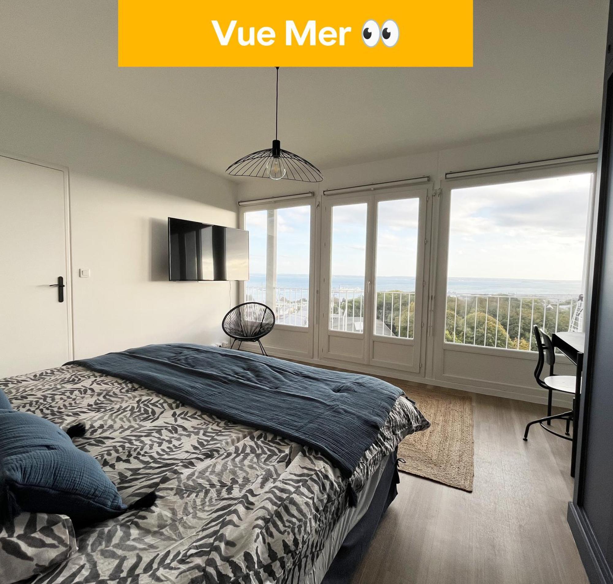 Nouveau! Appartement Vue Mer 180° Et Place Parking Brest Dış mekan fotoğraf
